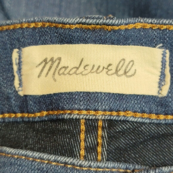 Madewell Roadtripper High Rise Skinny Jeans Raw Hem Stretch Denim Casual Size 29 - Picture 12 of 16